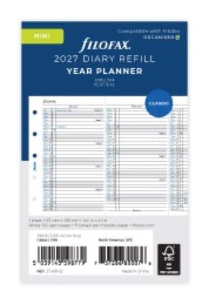 Immagine di 27-68102 - PLANNER 2027 MINI ANNUALE VERTICALE