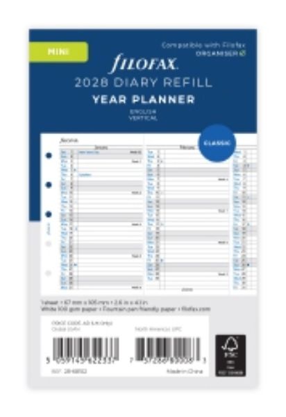 Immagine di 28-68102 - PLANNER 2028 MINI ANNUALE VERTICALE